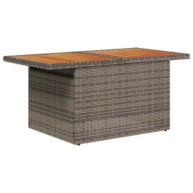 Conjunto de sofá de jardín 6 pcs Gris Poliratán