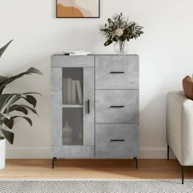 Concrete gray engineered wood sideboard 69.5x34x90 cm by vidaXL, Sideboards - Ref: Foro24-828064, Price: 97,84 €, Discount: %