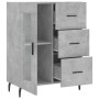 Betongraues Sideboard aus Holzwerkstoff, 69,5 x 34 x 90 cm von vidaXL, Sideboards - Ref: Foro24-828064, Preis: 99,10 €, Rabat...