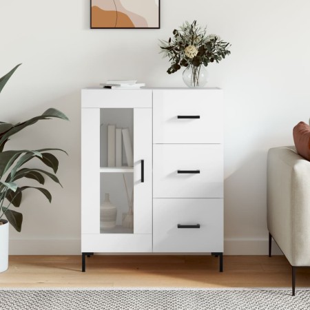 Sideboard aus glänzendem weißem Sperrholz 69,5x34x90 cm von vidaXL, Sideboards - Ref: Foro24-828046, Preis: 109,05 €, Rabatt: %