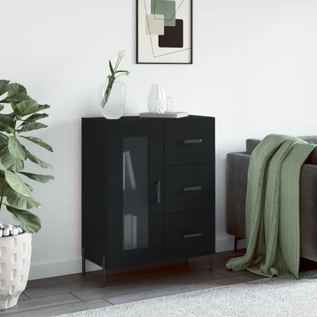 Black engineered wood sideboard 69.5x34x90 cm by vidaXL, Sideboards - Ref: Foro24-828053, Price: 107,41 €, Discount: %