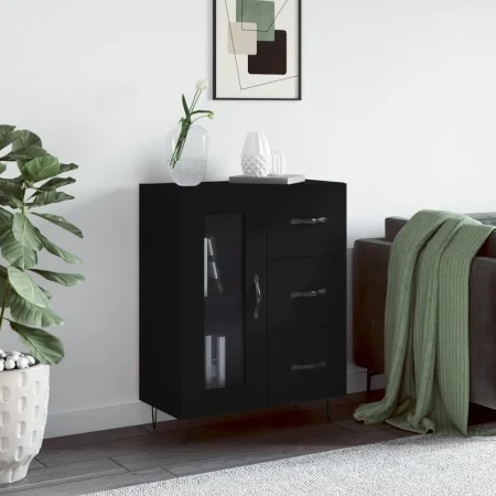 Black engineered wood sideboard 69.5x34x90 cm by vidaXL, Sideboards - Ref: Foro24-828037, Price: 94,54 €, Discount: %