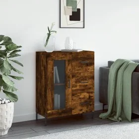 Smoked oak engineered wood sideboard 69.5x34x90 cm by vidaXL, Sideboards - Ref: Foro24-828057, Price: 103,90 €, Discount: %