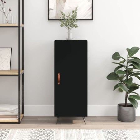 Aparador de madera contrachapada negro 34,5x34x90 cm de vidaXL, Aparadores - Ref: Foro24-828509, Precio: 58,89 €, Descuento: %