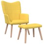 Relaxation chair with footrest mustard yellow fabric by vidaXL, Armchairs - Ref: Foro24-327937, Price: 134,20 €, Discount: %