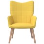 Relaxation chair with footrest mustard yellow fabric by vidaXL, Armchairs - Ref: Foro24-327937, Price: 134,20 €, Discount: %