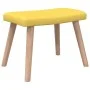 Relaxation chair with footrest mustard yellow fabric by vidaXL, Armchairs - Ref: Foro24-327937, Price: 132,11 €, Discount: %