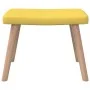 Silla de relajación con reposapiés tela amarillo mostaza de vidaXL, Sillones - Ref: Foro24-327937, Precio: 132,11 €, Descuent...