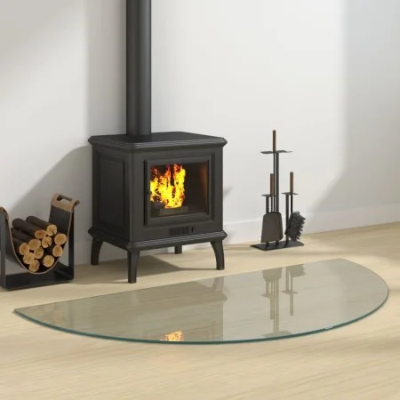 Glass plate for semicircular fireplace 1200x600 mm by vidaXL, Glass - Ref: Foro24-324114, Price: 49,61 €, Discount: %