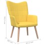 Relaxation chair with footrest mustard yellow fabric by vidaXL, Armchairs - Ref: Foro24-327937, Price: 134,20 €, Discount: %