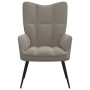 Hellgrauer Samt-Entspannungssessel von vidaXL, Sessel - Ref: Foro24-328073, Preis: 98,43 €, Rabatt: %