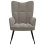 Hellgrauer Samt-Entspannungssessel von vidaXL, Sessel - Ref: Foro24-328073, Preis: 94,54 €, Rabatt: %