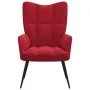 Silla de relajación de terciopelo rojo vino tinto de vidaXL, Sillones - Ref: Foro24-328078, Precio: 112,05 €, Descuento: %