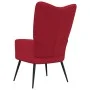 Silla de relajación de terciopelo rojo vino tinto de vidaXL, Sillones - Ref: Foro24-328078, Precio: 112,05 €, Descuento: %