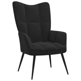Schwarzer Samt-Entspannungsstuhl von vidaXL, Sessel - Ref: Foro24-328079, Preis: 116,54 €, Rabatt: %
