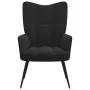 Schwarzer Samt-Entspannungsstuhl von vidaXL, Sessel - Ref: Foro24-328079, Preis: 114,57 €, Rabatt: %