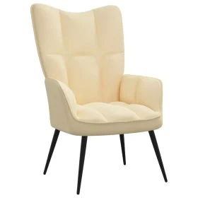 Cremeweißer Samt-Entspannungssessel von vidaXL, Sessel - Ref: Foro24-328082, Preis: 96,35 €, Rabatt: %
