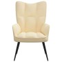Cremeweißer Samt-Entspannungssessel von vidaXL, Sessel - Ref: Foro24-328082, Preis: 109,38 €, Rabatt: %