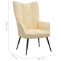 Cremeweißer Samt-Entspannungssessel von vidaXL, Sessel - Ref: Foro24-328082, Preis: 109,38 €, Rabatt: %
