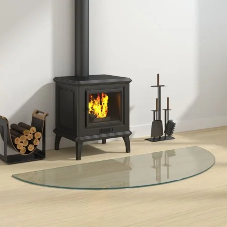Semicircular glass plate for fireplace 1200x500 mm by vidaXL, Glass - Ref: Foro24-324119, Price: 28,71 €, Discount: %
