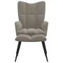 Light gray velvet relaxation chair with footrest by vidaXL, Armchairs - Ref: Foro24-328084, Price: 116,01 €, Discount: %