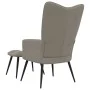 Light gray velvet relaxation chair with footrest by vidaXL, Armchairs - Ref: Foro24-328084, Price: 116,01 €, Discount: %