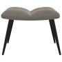 Light gray velvet relaxation chair with footrest by vidaXL, Armchairs - Ref: Foro24-328084, Price: 117,66 €, Discount: %