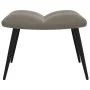 Light gray velvet relaxation chair with footrest by vidaXL, Armchairs - Ref: Foro24-328084, Price: 116,01 €, Discount: %