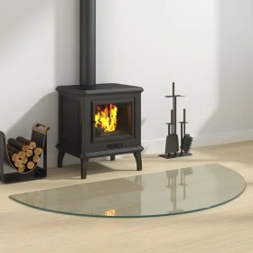 Glass plate for semicircular fireplace 1200x600 mm by vidaXL, Glass - Ref: Foro24-324120, Price: 39,69 €, Discount: %