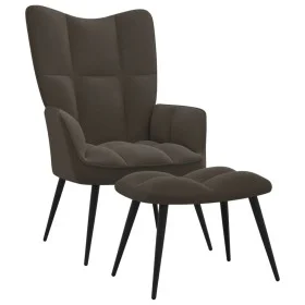 Entspannungsstuhl mit dunkelgrauem Samthocker von vidaXL, Sessel - Ref: Foro24-328085, Preis: 116,68 €, Rabatt: %