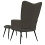 Entspannungsstuhl mit dunkelgrauem Samthocker von vidaXL, Sessel - Ref: Foro24-328085, Preis: 116,66 €, Rabatt: %