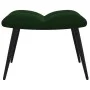 Silla de relajación con taburete terciopelo verde oscuro de vidaXL, Sillones - Ref: Foro24-328086, Precio: 137,34 €, Descuent...