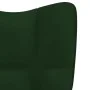 Silla de relajación con taburete terciopelo verde oscuro de vidaXL, Sillones - Ref: Foro24-328086, Precio: 137,34 €, Descuent...