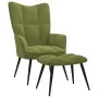 Hellgrüner Samt-Entspannungssessel mit Fußstütze von vidaXL, Sessel - Ref: Foro24-328087, Preis: 108,96 €, Rabatt: %