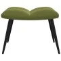 Silla de relajación con reposapiés terciopelo verde claro de vidaXL, Sillones - Ref: Foro24-328087, Precio: 108,96 €, Descuen...