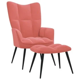Entspannungssessel mit rosa Samt-Hocker von vidaXL, Sessel - Ref: Foro24-328088, Preis: 117,73 €, Rabatt: %
