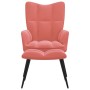 Entspannungssessel mit rosa Samt-Hocker von vidaXL, Sessel - Ref: Foro24-328088, Preis: 152,34 €, Rabatt: %