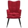 Red velvet relaxation chair with footrest by vidaXL, Armchairs - Ref: Foro24-328089, Price: 117,44 €, Discount: %