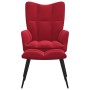 Roter Samt-Entspannungssessel mit Fußstütze von vidaXL, Sessel - Ref: Foro24-328089, Preis: 119,08 €, Rabatt: %