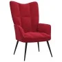 Red velvet relaxation chair with footrest by vidaXL, Armchairs - Ref: Foro24-328089, Price: 117,44 €, Discount: %