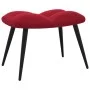 Red velvet relaxation chair with footrest by vidaXL, Armchairs - Ref: Foro24-328089, Price: 117,44 €, Discount: %