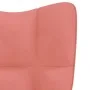 Sillón de relax con taburete terciopelo rosa by vidaXL, Armchairs - Ref: Foro24-328088, Price: 117,73 €, Discount: %