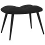 Silla de relajación con reposapiés terciopelo negro de vidaXL, Sillones - Ref: Foro24-328090, Precio: 116,66 €, Descuento: %