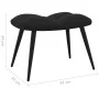 Silla de relajación con reposapiés terciopelo negro de vidaXL, Sillones - Ref: Foro24-328090, Precio: 116,66 €, Descuento: %