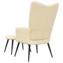 Relaxation chair with footrest in cream white velvet by vidaXL, Armchairs - Ref: Foro24-328093, Price: 119,72 €, Discount: %