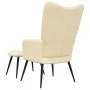 Relaxation chair with footrest in cream white velvet by vidaXL, Armchairs - Ref: Foro24-328093, Price: 117,72 €, Discount: %