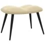 Relaxation chair with footrest in cream white velvet by vidaXL, Armchairs - Ref: Foro24-328093, Price: 117,72 €, Discount: %