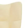Relaxation chair with footrest in cream white velvet by vidaXL, Armchairs - Ref: Foro24-328093, Price: 117,72 €, Discount: %