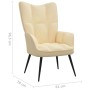 Relaxation chair with footrest in cream white velvet by vidaXL, Armchairs - Ref: Foro24-328093, Price: 119,72 €, Discount: %