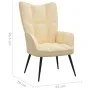 Relaxation chair with footrest in cream white velvet by vidaXL, Armchairs - Ref: Foro24-328093, Price: 117,72 €, Discount: %